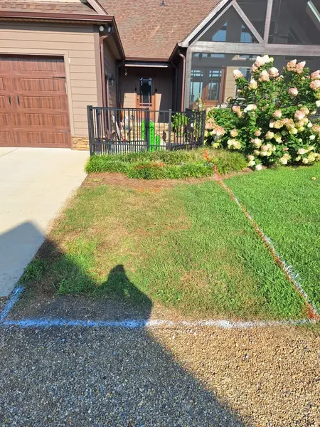 Walkway area before paving work begins - Mocksville NC stone pathway project