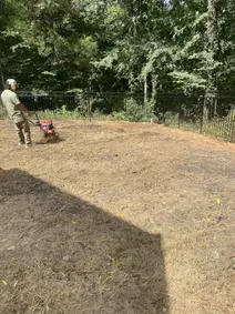 Olmedo Home Services team installing fresh sod - professional lawn installation in progress Mocksville NC