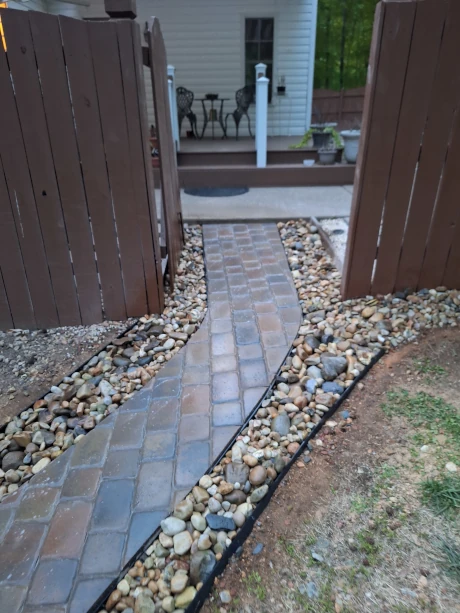 Finished Walkway with Landscaping